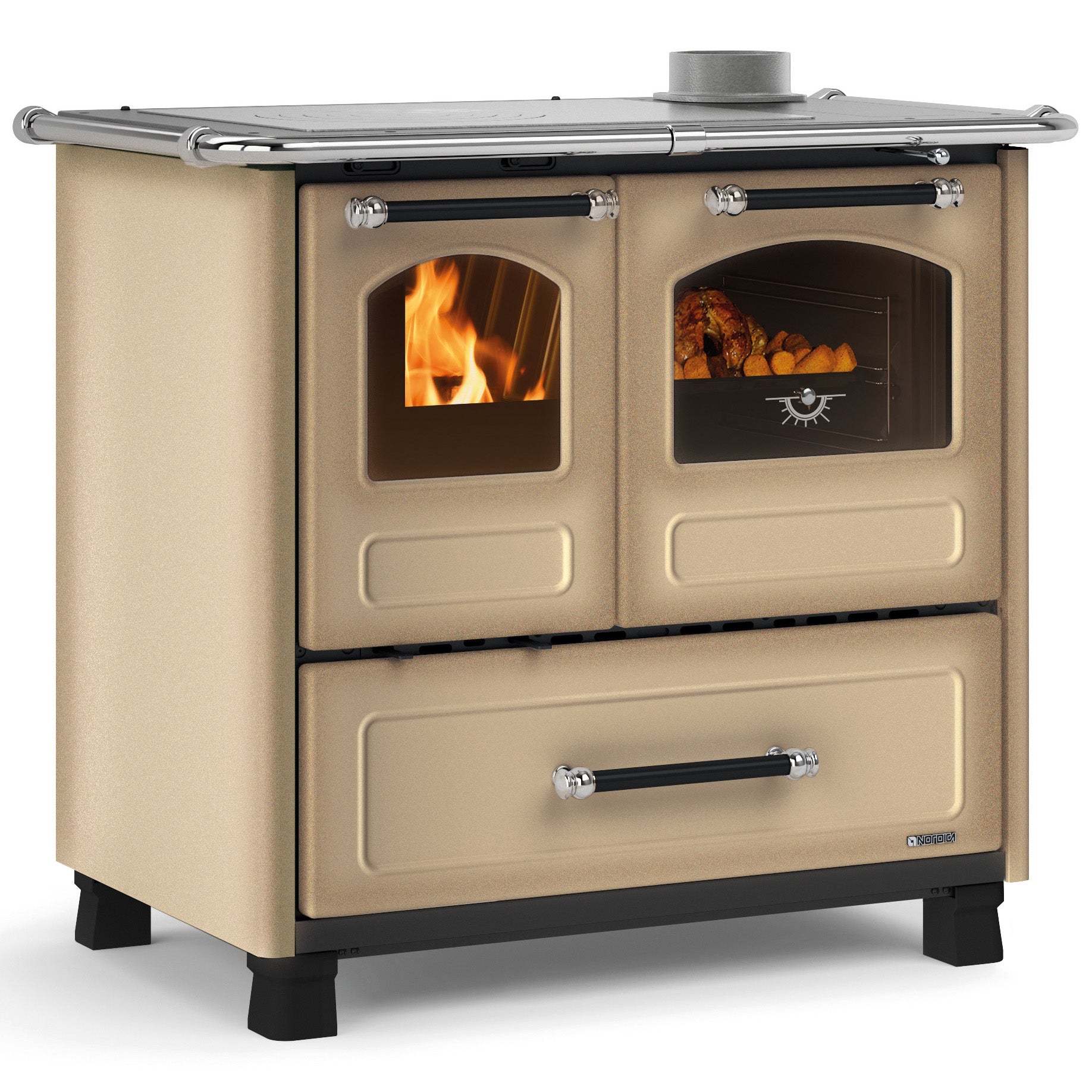 STUFA CUCINA FAMILY 4,5 CAPPUCCINO 7,5kw LA NORDICA EXTRAFLAME 97x86x56cm