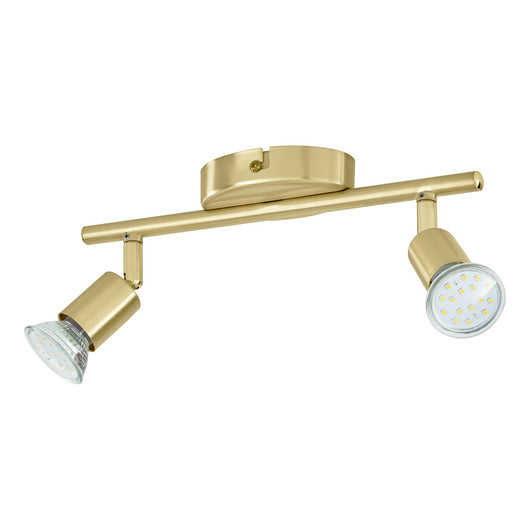 Spot Moderno Buzz Led In Acciaio Ottone 2 Luci Gu10 2,8W Ip20