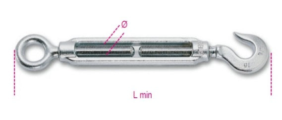 TENDITORE ZN ROBUR OCCHIO+GANCIO MM16 5/8 ART.8006Z CE