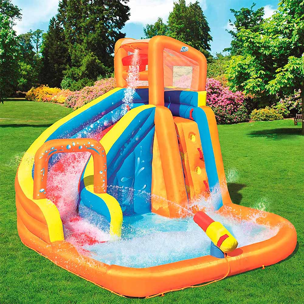 Piscina Parco Acquatico Turbo Splash con Acqua Scivolo Arrampicata e Spruzzo