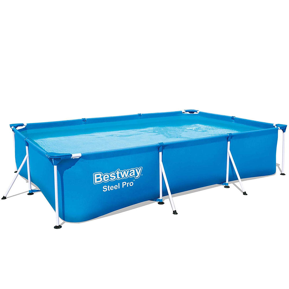 Piscina Rettangolare Fuori Terra Bestway Struttura in Acciaio 300x201x66cm 3300L