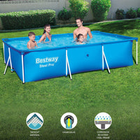 Piscina Rettangolare Fuori Terra Bestway Struttura in Acciaio 300x201x66cm 3300L