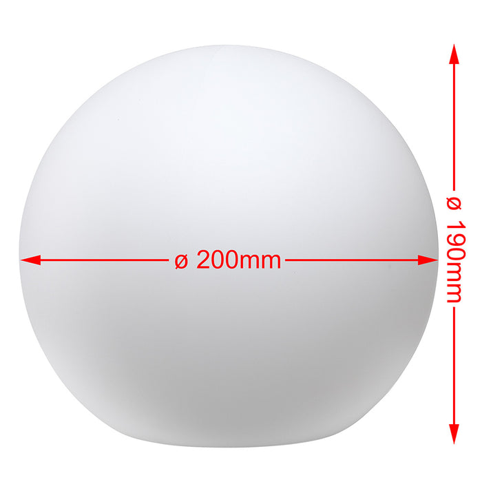 Lampada Sfera da Giardino 20cm Luce Illuminazione Esterno Attacco E27 Bianco