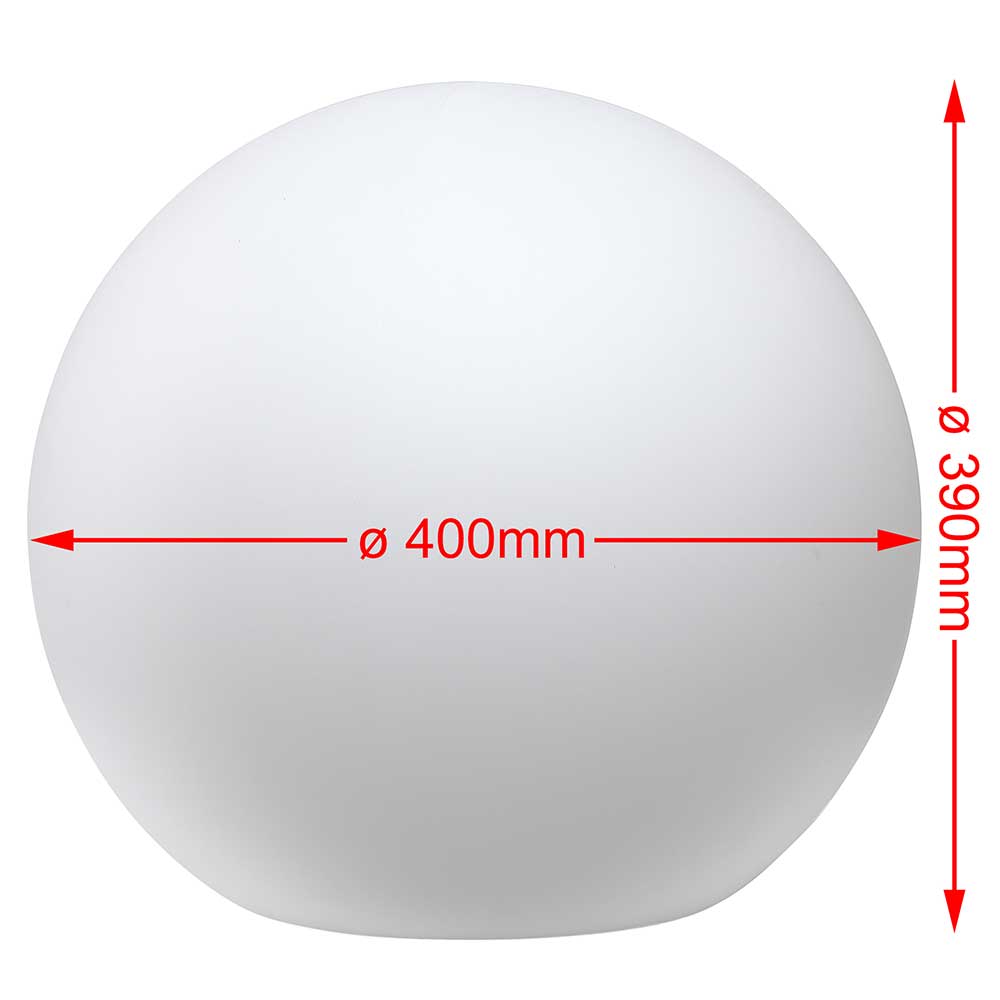 Lampada Sfera da Giardino 40cm Luce Illuminazione Esterno Attacco E27 Bianco