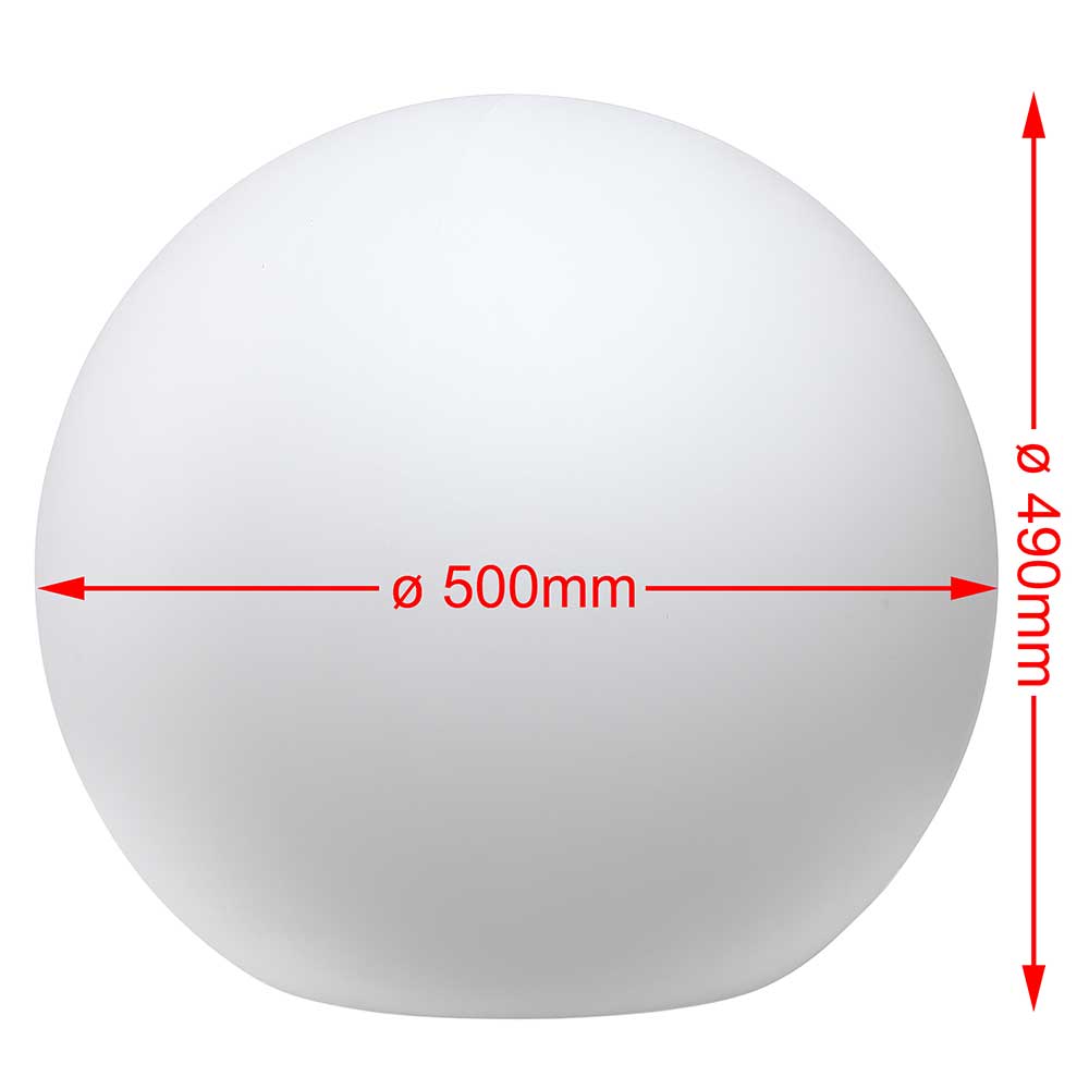 Lampada Sfera da Giardino 50cm Luce Illuminazione Esterno Attacco E27 Bianco