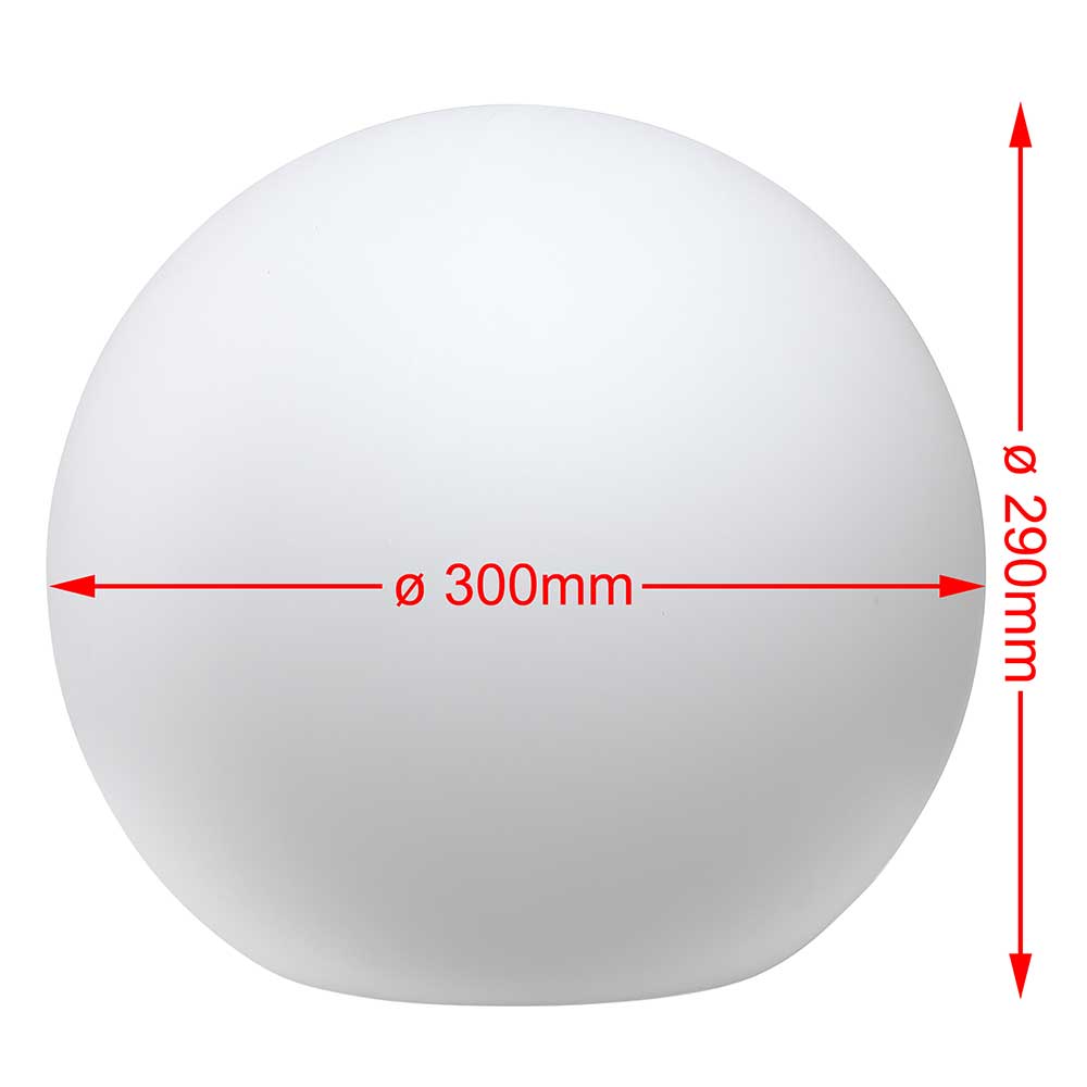 Lampada Sfera da Giardino 30cm Luce Illuminazione Esterno Attacco E27 Bianco