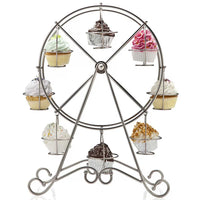 Alzata Stand Porta Cupcake Ruota Panoramica Alzatina 8 Posti Dolci Muffin Metall