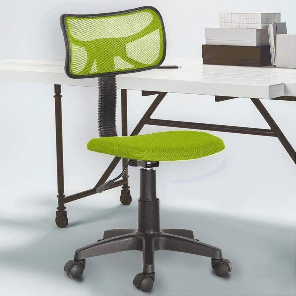 Sedia Girevole 5 Ruote Ufficio Cameretta Scrivania Schienale Ergonomico colore Verde