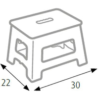 Sgabello Multiuso Pieghevole Clic-Clac in Plastica Richiudibile 30x22cm Grigio