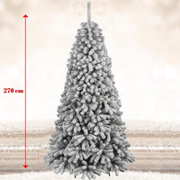 Albero Di Natale Innevato Danubio 270cm 1808 Rami Super Folto Effetto Neve Reale