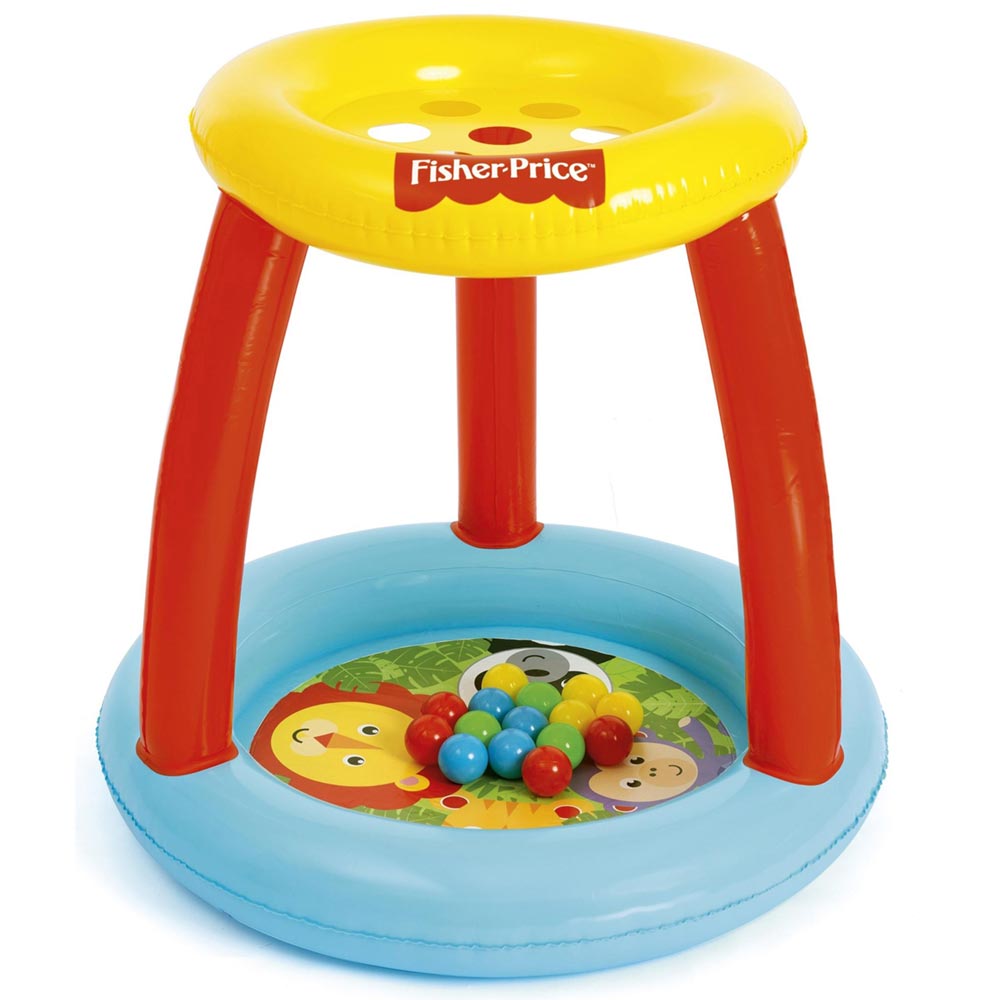 Piscina Gioco Gonfiabile Bambini con Palline Fisher Price Animali della Foresta