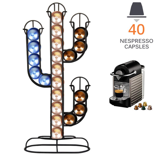 Portacapsule Porta Capsule Caffe' Nespresso Cactus Dispenser Metallo 40 Posti