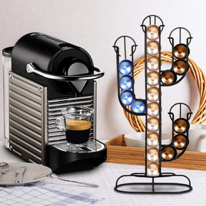 Portacapsule Porta Capsule Caffe' Nespresso Cactus Dispenser Metallo 40 Posti