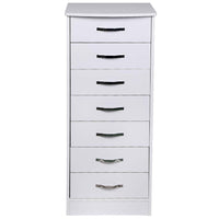 Mobile Cassettiera 7 Cassetti Settimino in legno MDF 46x42x116cm Bianco Moderno