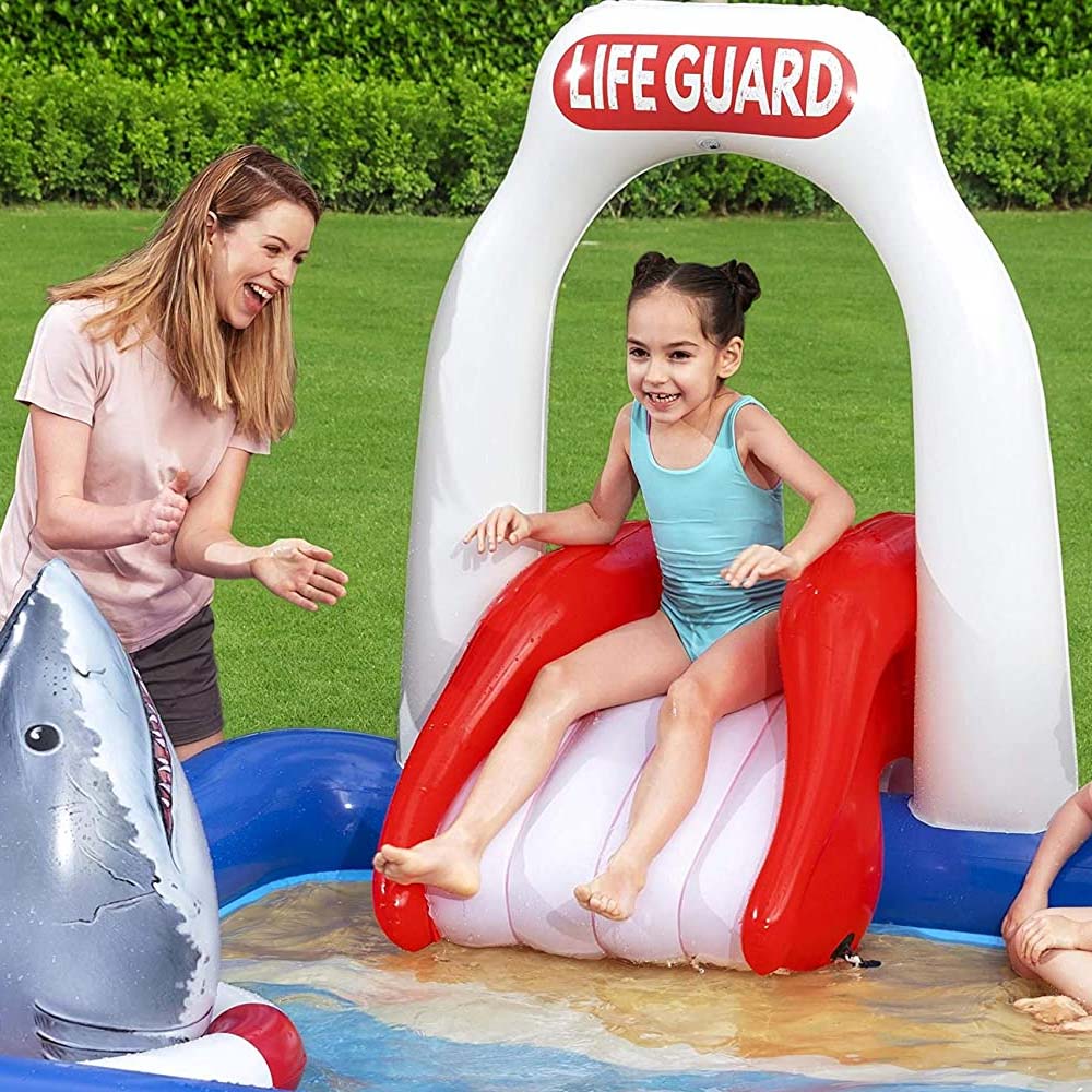 Piscina Gonfiabile Playcenter Torre Lifeguard Bambini 234x203 con Scivolo Doccia