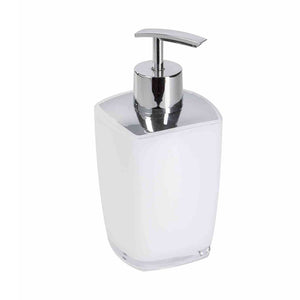 Dispenser Sapone Bagno Design Moderno Portasapone Liquido Bianco Leila