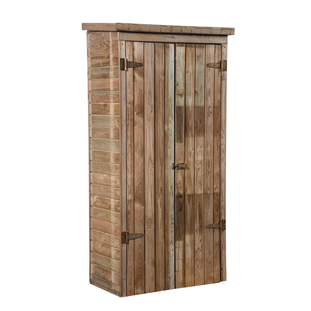 Casetta Porta Attrezzi in Legno Armadio Ripostiglio da Giardino Esterno Pircher Formato: 90 x 50 x 183 cm