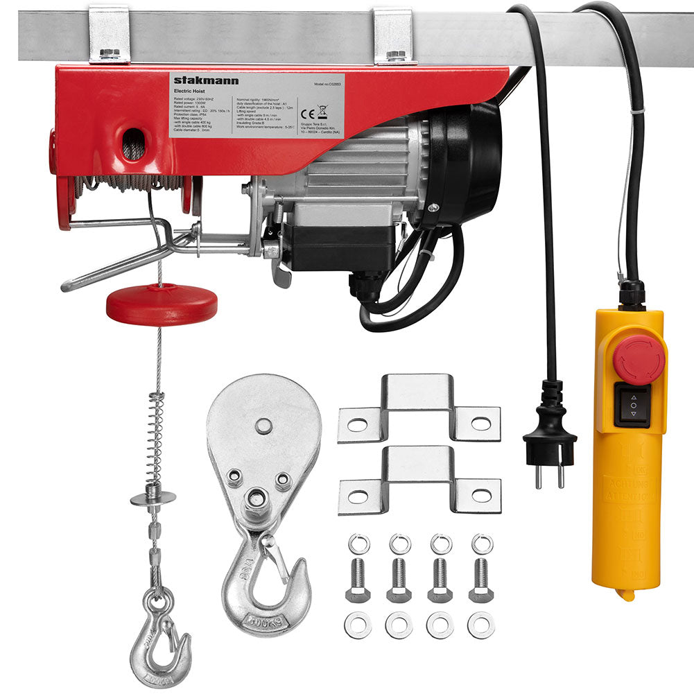 Paranco Elettrico Argano Montacarico Verricello Sollevatore Carico 400 / 800 kg