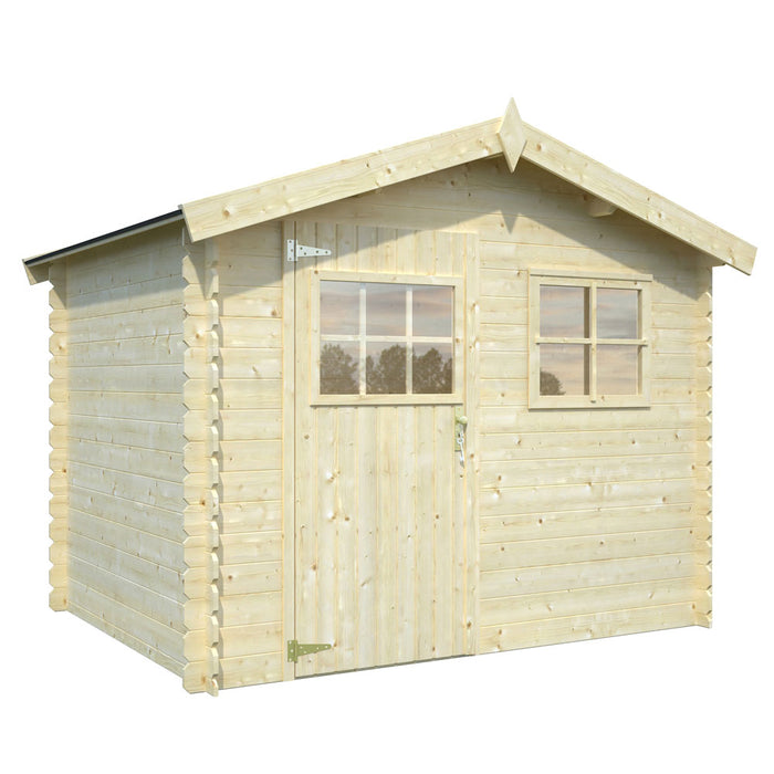 Casetta da Giardino in Legno Oxford Sistema BlockHouse Pircher Porta 2 Finestre