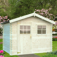 Casetta da Giardino in Legno Oxford Sistema BlockHouse Pircher Porta 2 Finestre