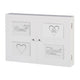 Copri Contatore Elettrico Con Porta Foto 4 Posti In Legno MDF Bianco 46x8x32cm