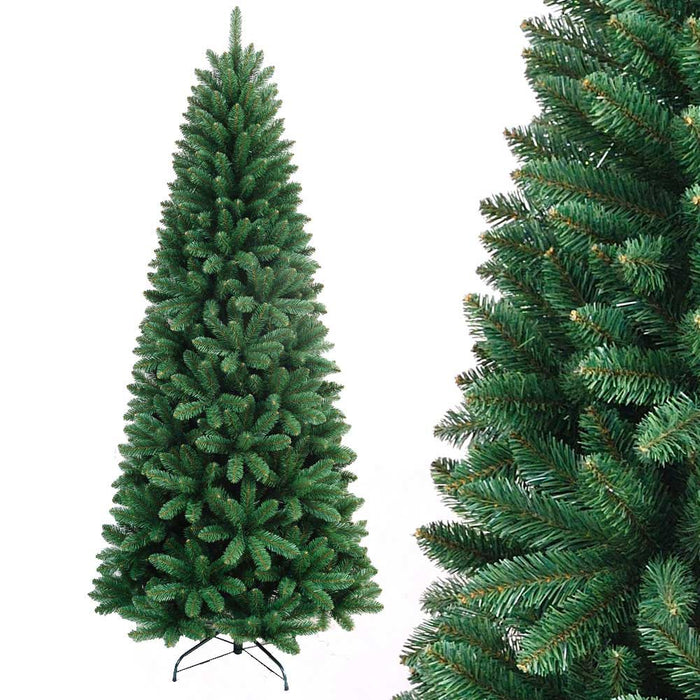 Albero Di Natale SLIM Pino Dei Sogni Altezza 210 cm Base a Croce 850 Rami