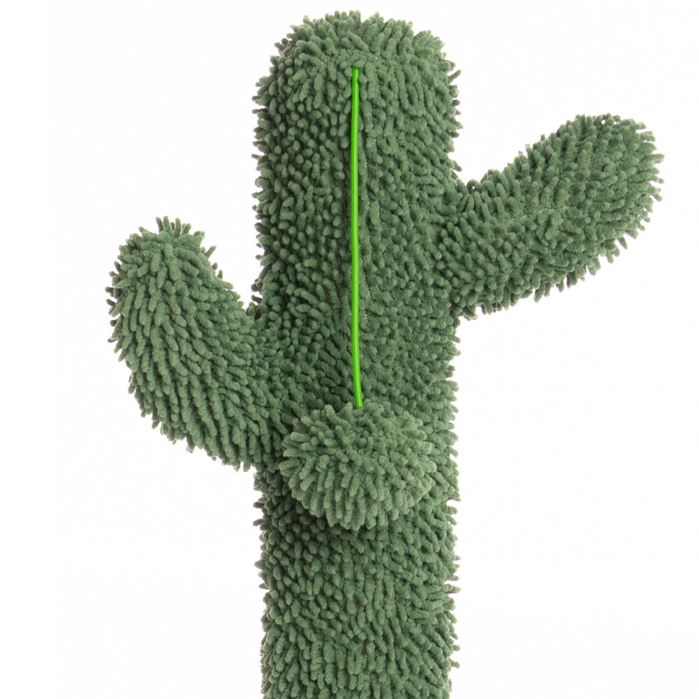 Tiragraffi Graffiatoio Forma 3 Cactus per Gatti Verde con Pallina 34 x 59 cm