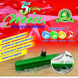 Scopa in Silicone Superfive Mia per Pavimenti Cattura Peli Per esterno e Interno