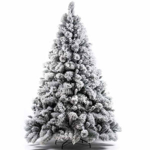 Albero Di Natale Innevato Gran Sasso 180cm 955 Rami Super Folto Effetto Neve