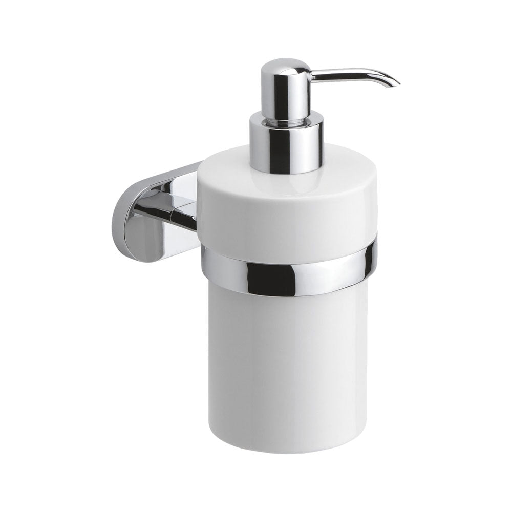 Dispenser Sapone Muro Parete da Bagno in Ceramica Supporto Viti o Colla Louise