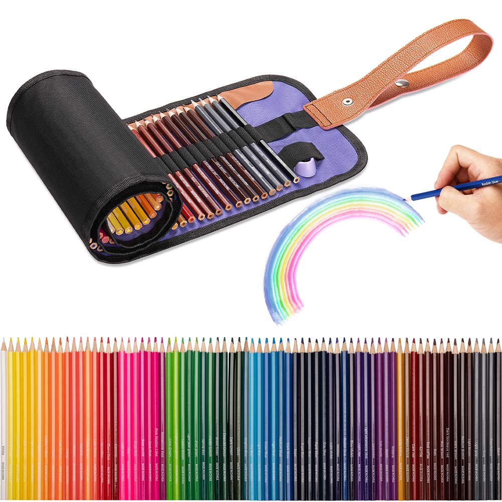 Kit Matite Colorate 74 Pezzi Schizzo e Disegno Artista Professionale Portatile