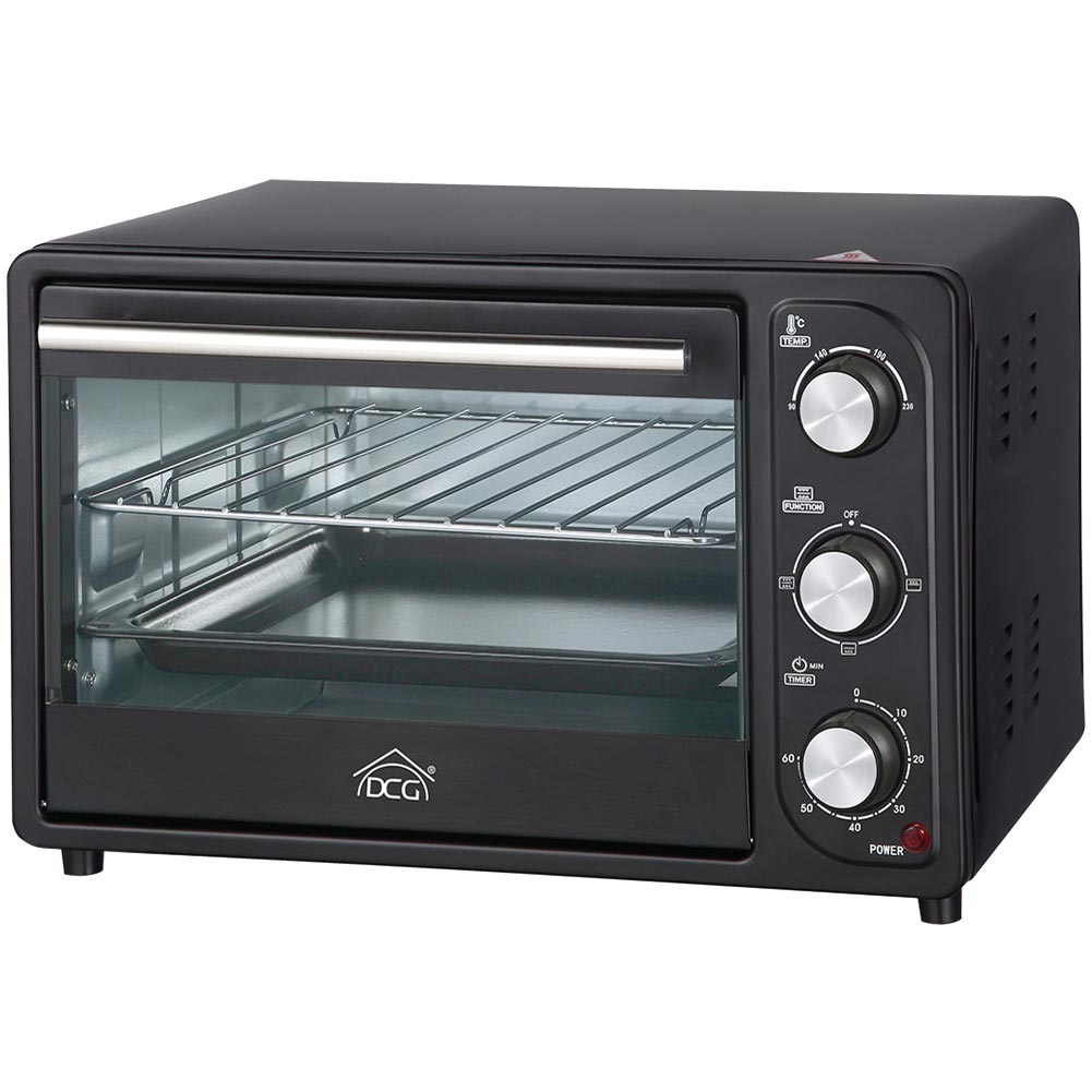 Forno Elettrico 16 Litri 1200W Con Timer Fornetto Scalda Tutto Nero DCG MB9803N