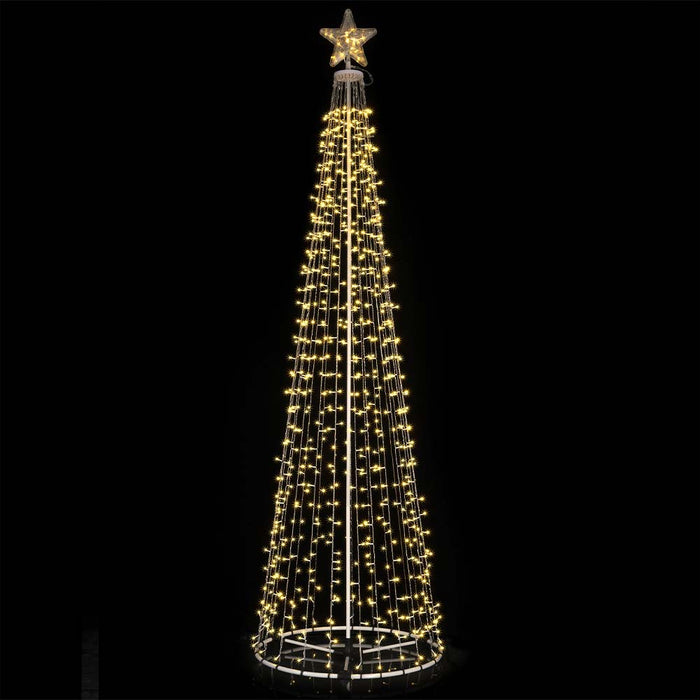 Albero Natale Luminoso Colore Bianco Caldo 753 LED 280cm Decorazione per Esterno