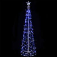 Albero Natale Luminoso Colore Blu 753 LED 280cm Decorazione Esterno Natalizio