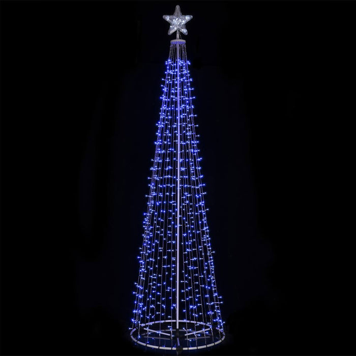 Albero Natale Luminoso Colore Blu 753 LED 280cm Decorazione Esterno Natalizio