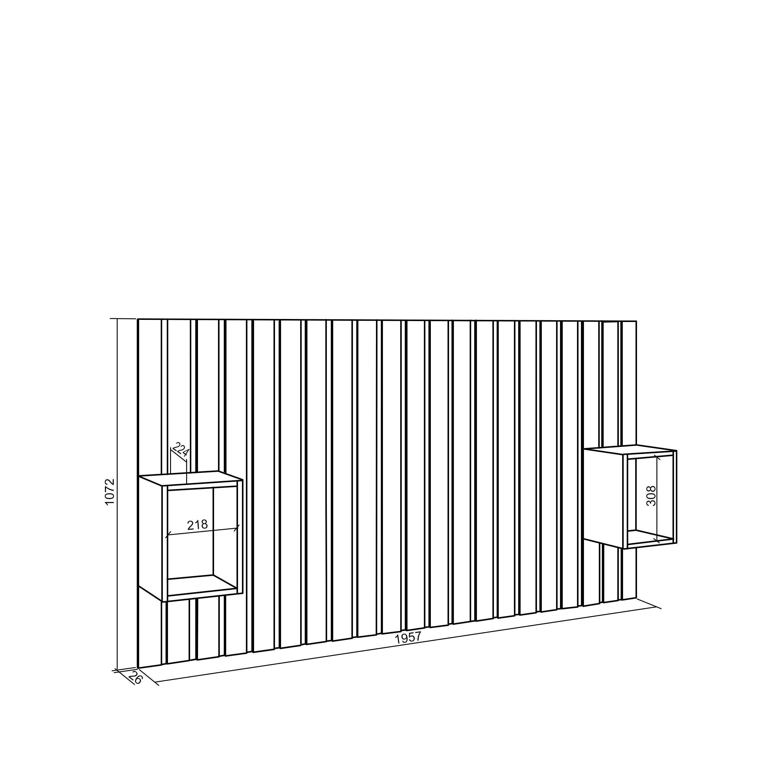 Testiera e Comodini, 196x107x3 cm, Letto 120,135,140 cm, Pannelli, Cemento , RF3574