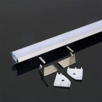 Kit di montaggio a striscia a LED con aluminio diffusore 2000* 19* 19mm Housing bianco