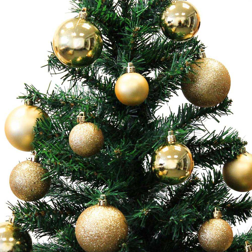 Palle Di Natale Set 70 Pezzi Color Oro Diverse Misure Decorazioni Albero Natale