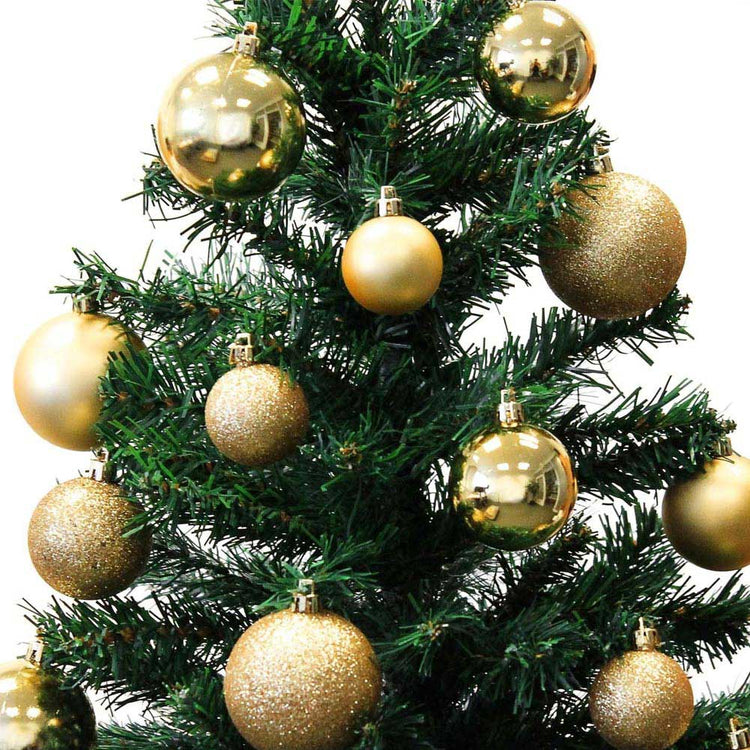 Palle Di Natale Set 70 Pezzi Color Oro Diverse Misure Decorazioni Albero Natale