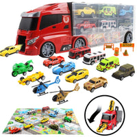 Camion Bisarca Porta Auto con 6 Macchinine Giocattolo Bambini Idea Regalo