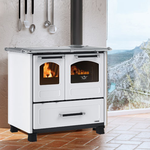 NORDICA Cucina a Legna Family 4,5 Dx Potenza Termica 9 kW 258 m3 Bianca