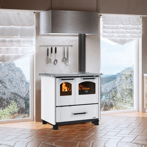 NORDICA Cucina a Legna Family 4,5 Dx Potenza Termica 9 kW 258 m3 Bianca