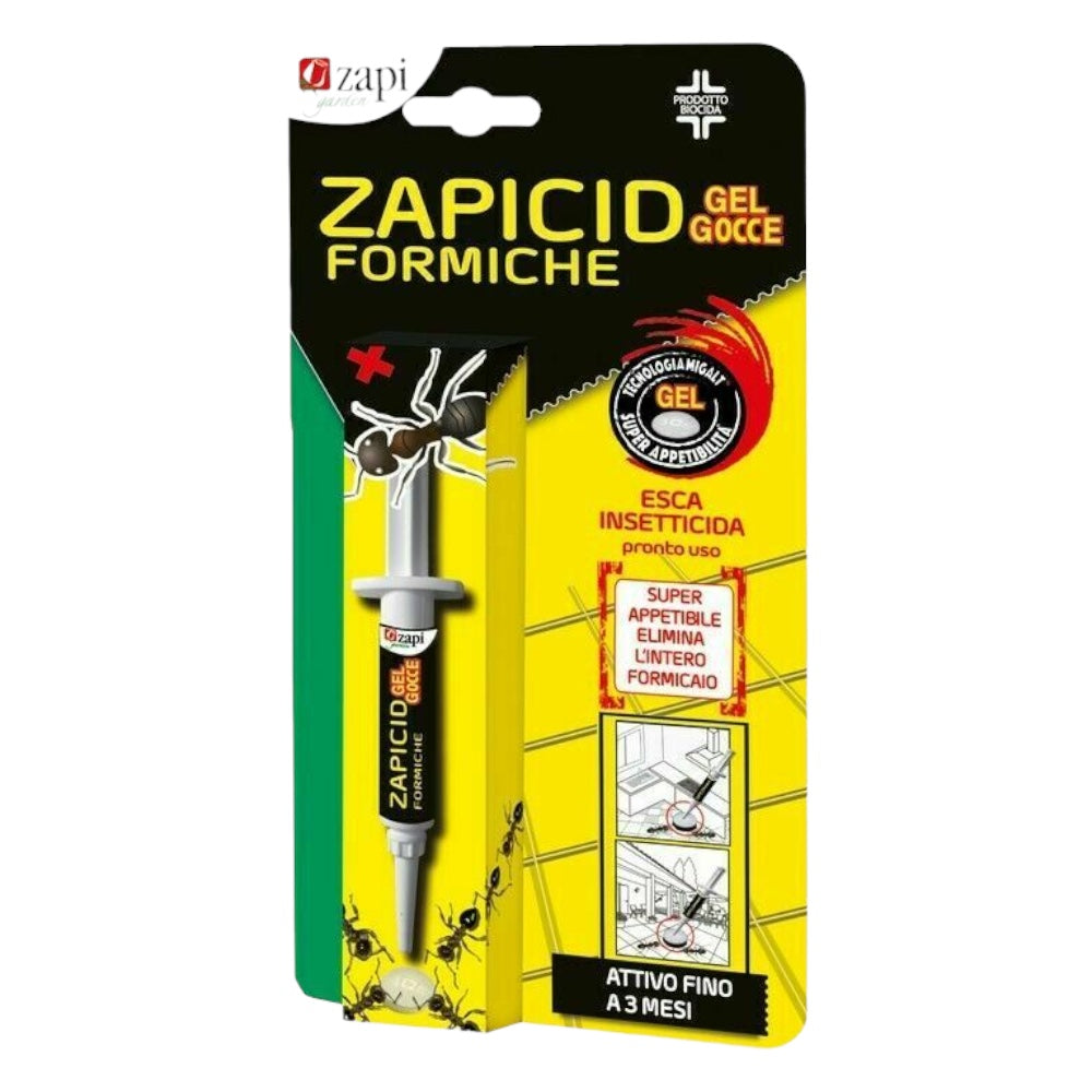 ZAPICID SIRINGA GEL GOCCE PER FORMICHE per casa interni INSETTICIDA ZAPI