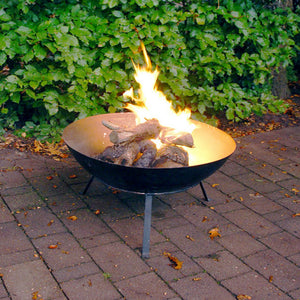 Braciere da Esterno Giardino Decorativo in Acciaio Nero Legna Barbecue Diana