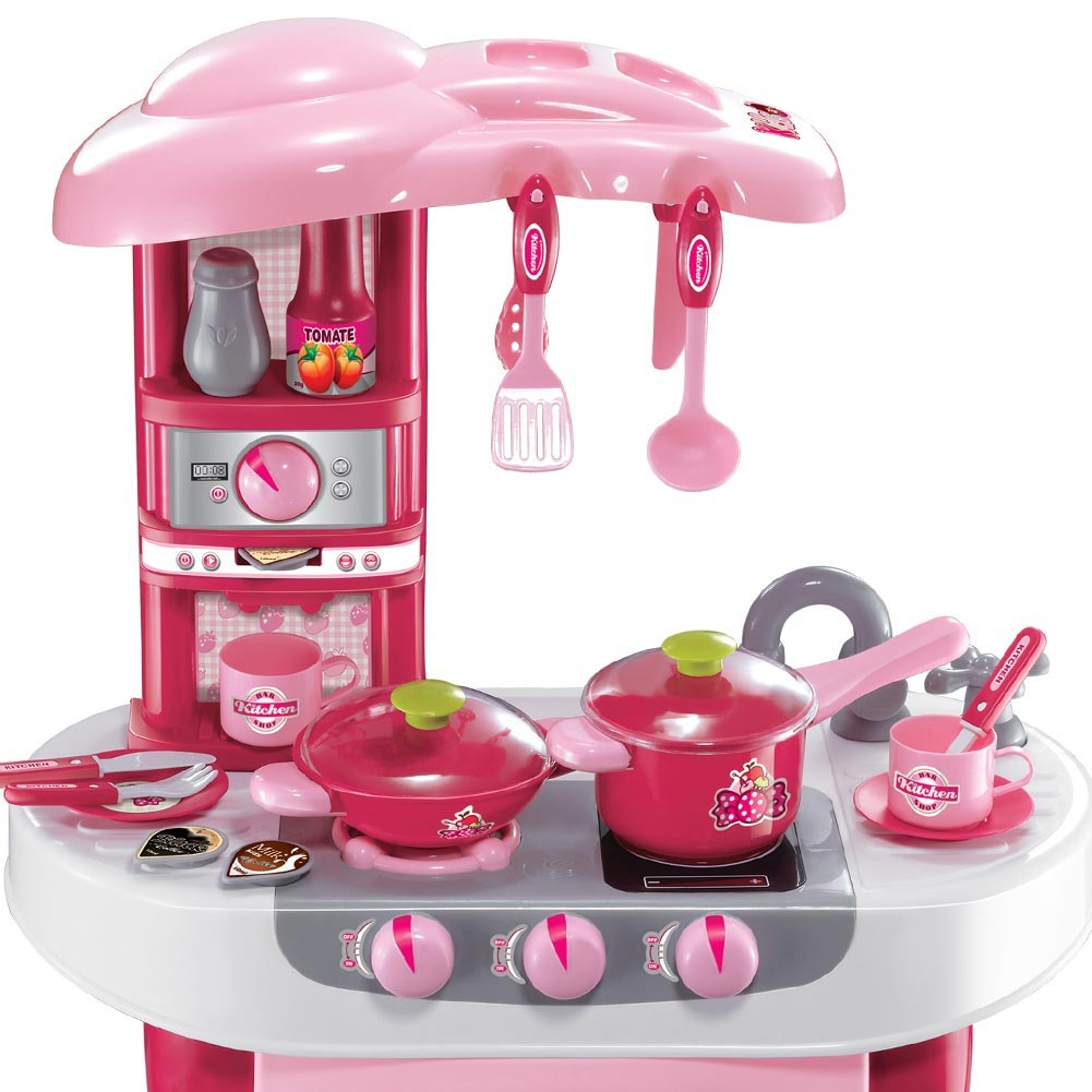 Cucina Per Bambine Giocattolo 31 Accessori Con Stoviglie Luci Suoni Altezza 70cm