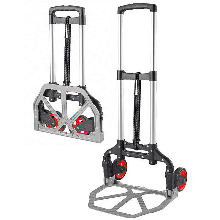 Carrello Portatutto Con Manico Telescopico E Ruote Richiudibili In Alluminio Con Portata 100Kg Ideale Per Ogni Esigenza - Valex