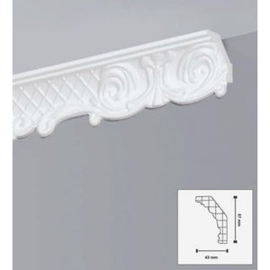 €0,99ml *** STOCK *** Pacco da 114ml di cornice decorativa in XPS compatto 57X43x2000 LD41G