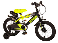 Bicicletta per Bambino 14" 2 Freni Sportivo Giallo Neon e Nero