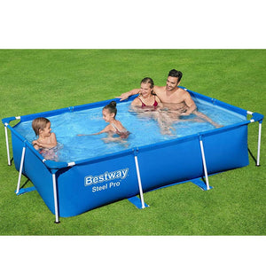 Piscina Fuoriterra Steel Pro 259x170x61 Rettangolare Struttura Acciaio Giardino