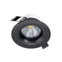 Faretto Ad Incasso Moderno Saliceto Alluminio Nero Led Integrato 6W 4000K